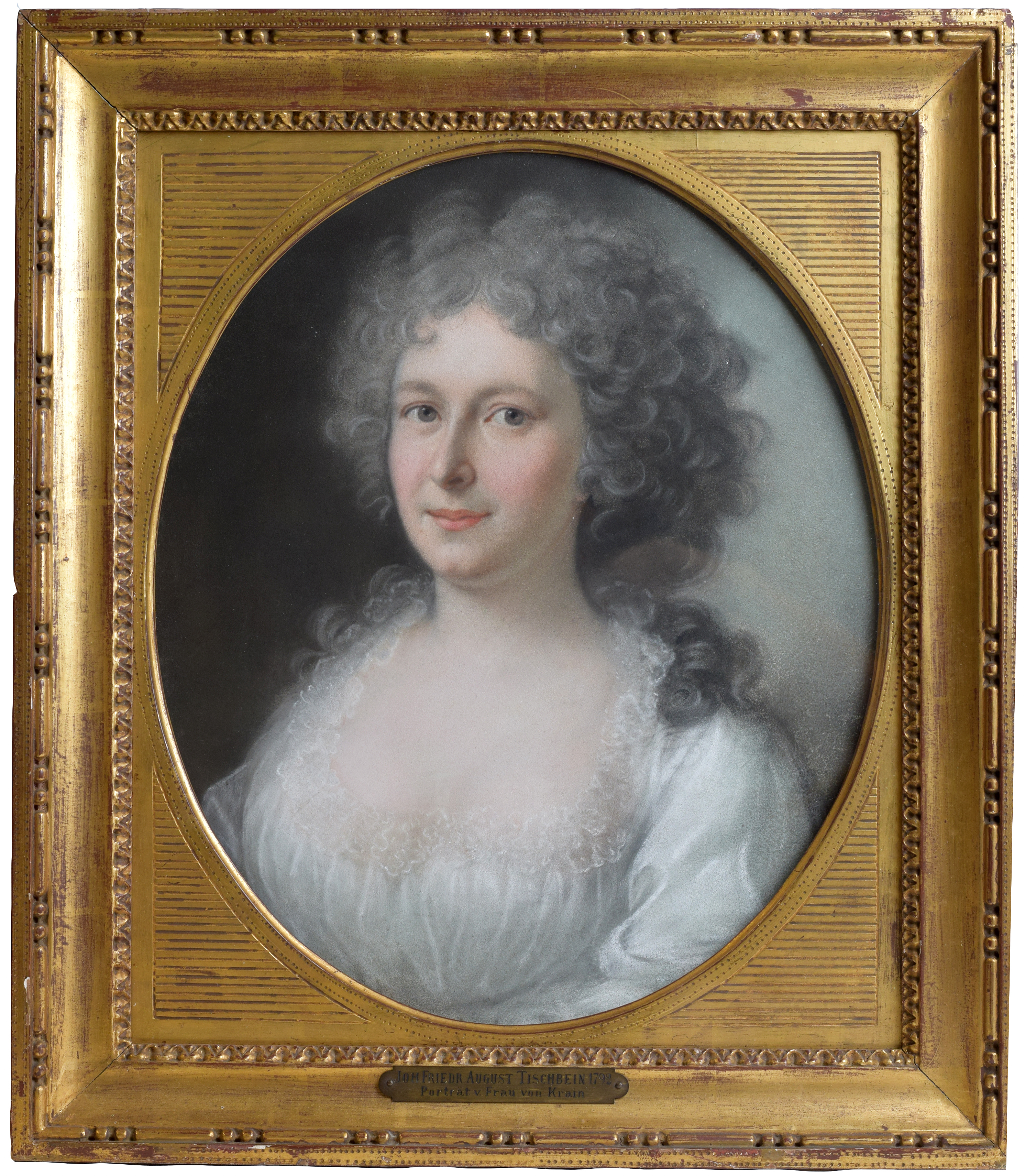 Johann Friedrich August Tischbein, Porträt Frau von Krain, 1792 (Quelle: KVdB) Johann Friedrich August Tischbein, Porträt Frau von Krain, 1792